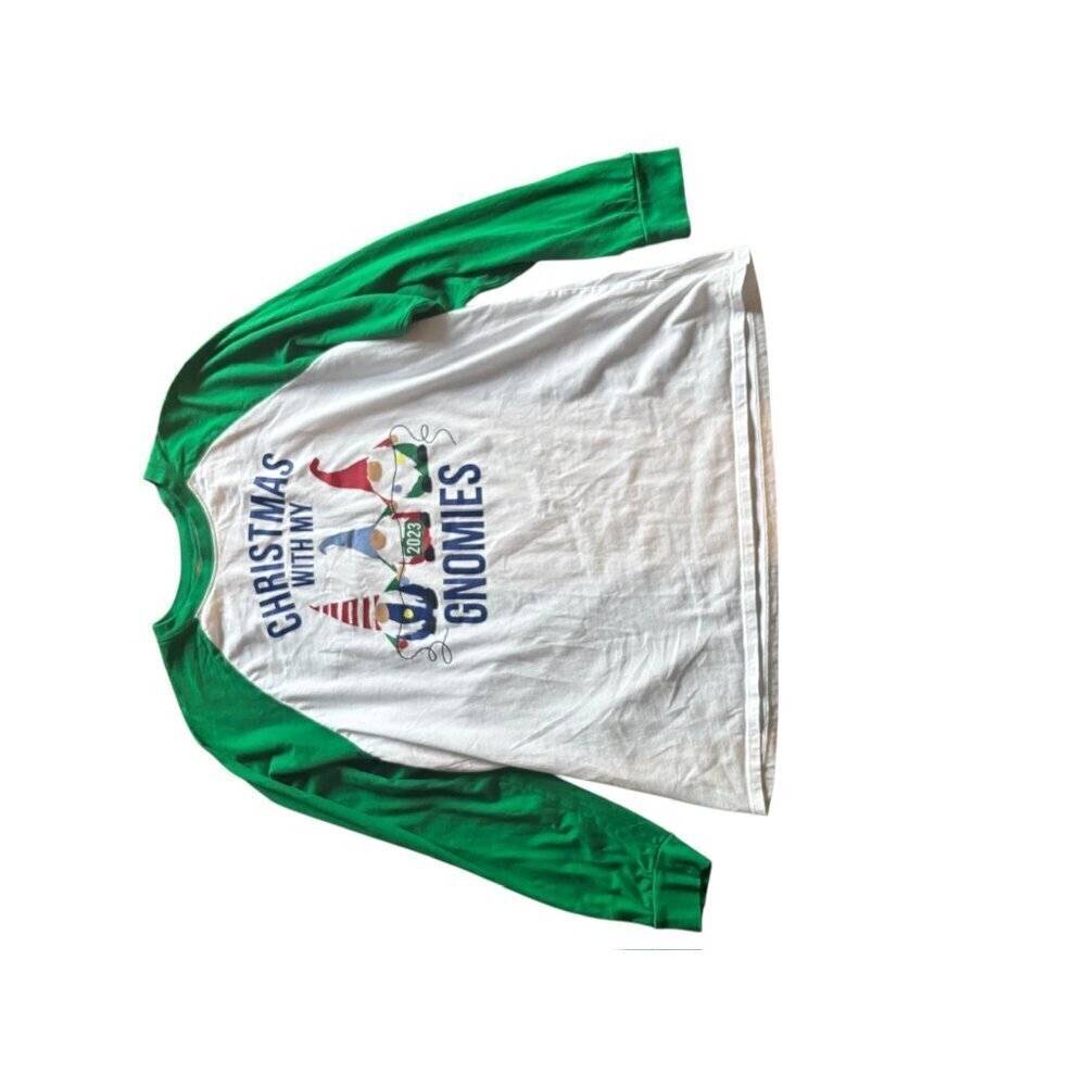 PJ Place Christmas Gnome White & Green Shirt - Picture 2 of 7